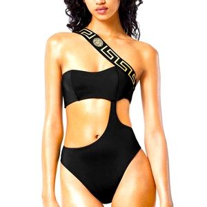 Versace
cut-out Grecca detail swimsuit
